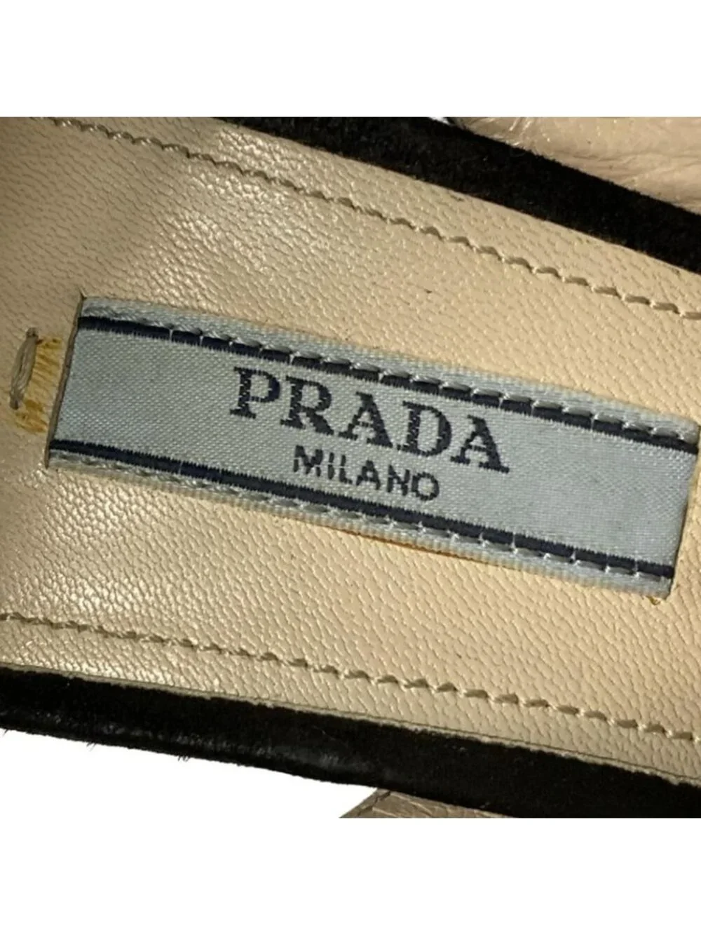 Prada Mule 37 Black Silver High Heels Leather - Picture 5 of 10
